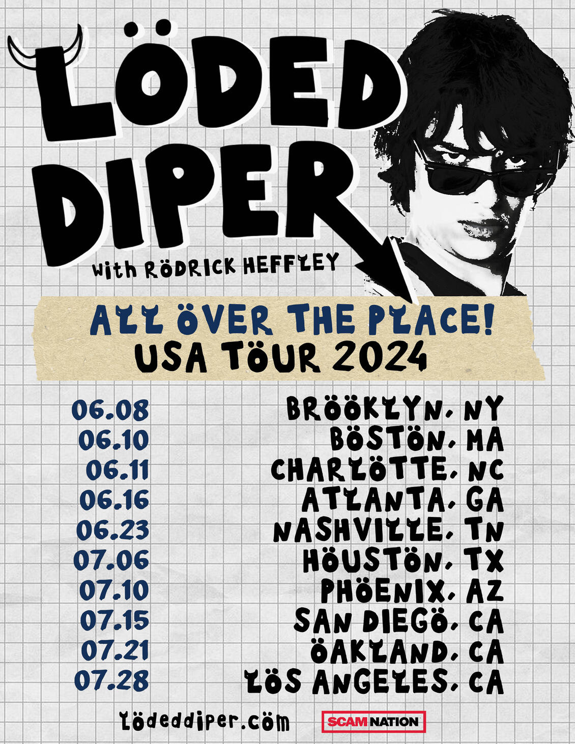 Loded Diper Tour Poster Concept